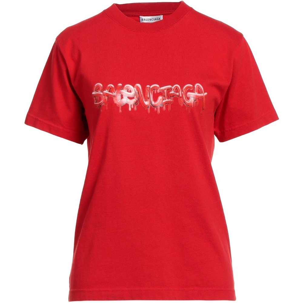 Red balenciaga shirt, worn once like new size XS